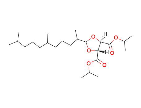 Di(1-methylethyl)-(4R,5R)-2-<(1RS,5RS)-1,5,9-trimethyldecyl>-1,3-dioxolan-4,5-dicarboxylat