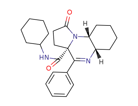 (3aR*,5aS*,9aR*)-N-cyclohexyl-1-oxo-4-phenyl -1,2,3,3a,5a,6,7,8,9,9a-decahydropyrrolo[1,2-a]quinoxaline-3a-carboxamide
