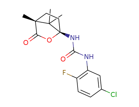 N-(5-chloro-2-fluorophenyl)-N′-{(S)-(–)-4,7,7-trimethyl-3-oxo-2-oxabicyclo[2.2.1]heptan-1-yl}-urea