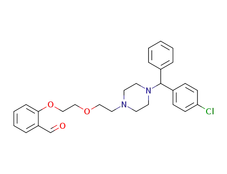 2-(2-(2-(4-((4-chlorophenyl)(phenyl)methyl)piperazin-1-yl)ethoxy)ethoxy)benzaldehyde