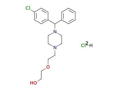 Molecular Structure of 2192-20-3 (Hydroxyzine dihydrochloride)
