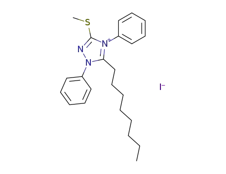 3-methylthio-5-octyl-1,4-diphenyl-1,2,4-triazolium iodide