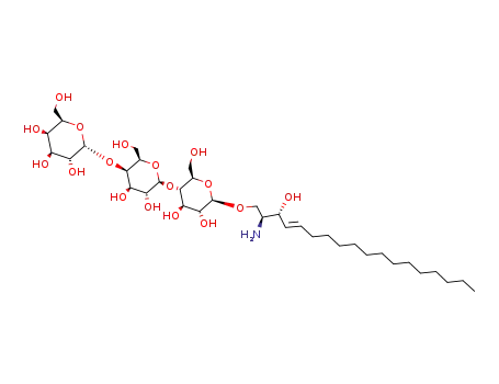 Molecular Structure of 126550-86-5 (ALPHA-D-GAL-[1->4]-BETA-D-GAL-[1->4]-BETA-D-GLC-1->O-SPHINGOSINE)
