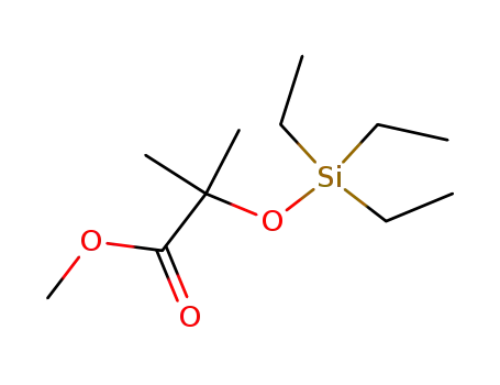 Molecular Structure of 102307-27-7 (Propanoic acid, 2-methyl-2-[(triethylsilyl)oxy]-, methyl ester)