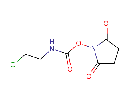 Molecular Structure of 80354-45-6 (2,5-Pyrrolidinedione, 1-[[[(2-chloroethyl)amino]carbonyl]oxy]-)
