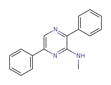 Molecular Structure of 73444-27-6 (Pyrazinamine, N-methyl-3,6-diphenyl-)