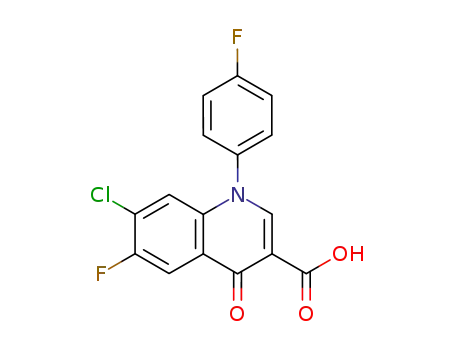 Molecular Structure of 98105-79-4 (1-(p-Fluoro-phenyl-6-fluoro-7-chloro-4-oxo-3-quinolinecarboxylic acid)