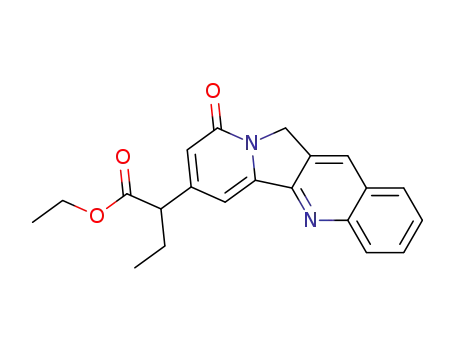 9,11-dihydro-α-ethyl-9-oxoindolizino<1,2-b>quinoline-7-acetic acid, ethyl ester