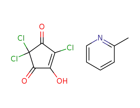 2,2,4-Trichloro-5-hydroxy-cyclopent-4-ene-1,3-dione; compound with 2-methyl-pyridine