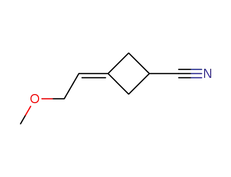 Molecular Structure of 91597-63-6 (Cyclobutanecarbonitrile, 3-(2-methoxyethylidene)-)