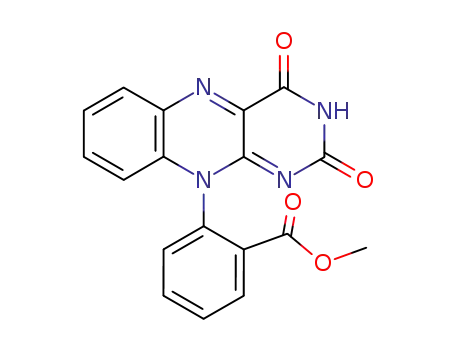 Molecular Structure of 116138-10-4 (Benzoic acid, 2-(3,4-dihydro-2,4-dioxobenzo[g]pteridin-10(2H)-yl)-,
methyl ester)