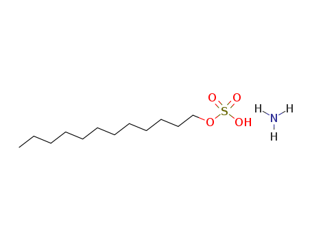 2235-54-3,Ammonium lauryl sulfate,Avirol 200;Emersol 6430;Maprofix MH;Sinopon;Sulfuric acid, lauryl ester, ammonium salt;Texapon A 400;Sulfuric acid,esters,monododecyl ester,ammonium salt;Stepanol AM-V;Ammonium Lauryl Sulfate(ALS);ammonium lauryl sulphate(lsa);Ammonium Lauryl Sulphate(ALS);Ammonium dodecyl sulfate  (K12-A);Emal AD 25R;Sipon L 22;Sulfuric acid, monododecyl ester, ammonium salt;Texapon ALS;Maprofix NH;Rhodopan L 22;Sterling AM;Dodecyl ammonium sulfate;Cedepon LA 30LV;Empicol AL 30;EPA Pesticide Chemical Code 079028;Richonol AM;Standapol ALS;Texapon special;Polystep B 7;Lauryl sulfate ammonium salt;Akyposal als 33;Texa pon A 400;Serdet DFN 30;Emal A;Cycloryl MA;