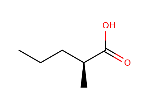 Molecular Structure of 1187-82-2 ((S)-2-Methylvaleric acid)