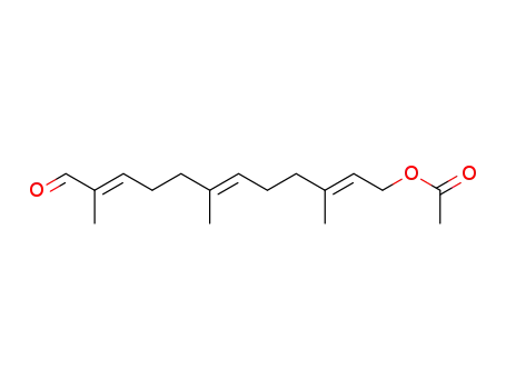 Molecular Structure of 40266-21-5 (2,6,10-Dodecatrienal, 12-(acetyloxy)-2,6,10-trimethyl-, (E,E,E)-)