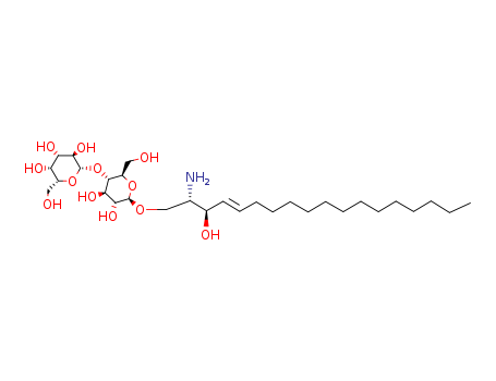 109785-20-8,lactosyl lysosphingolipid,b-D-Glucopyranoside,(2S,3R,4E)-2-amino-3-hydroxy-4-octadecenyl 4-O-b-D-galactopyranosyl- (9CI); b-D-Glucopyranoside,2-amino-3-hydroxy-4-octadecenyl 4-O-b-D-galactopyranosyl-, [R-[R*,S*-(E)]]-