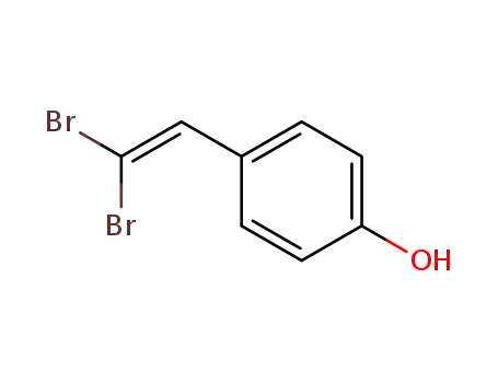 Molecular Structure of 144256-13-3 (Phenol, 4-(2,2-dibromoethenyl)-)