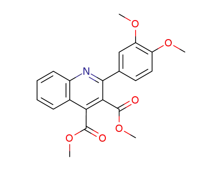 Molecular Structure of 88344-61-0 (3,4-Quinolinedicarboxylic acid, 2-(3,4-dimethoxyphenyl)-, dimethyl ester)