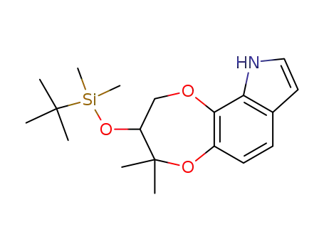 (+/-)-3-<<(1,1-dimethylethyl)dimethylsilyl>oxy>-4,4-dimethyl-3,4-dihydro-2H,10H-<1,4>dioxepino<2,3-g>indole