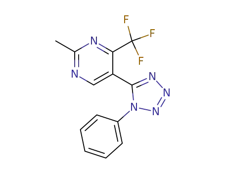 2-Methyl-5-(1-phenyl-1H-tetrazol-5-yl)-4-trifluoromethyl-pyrimidine