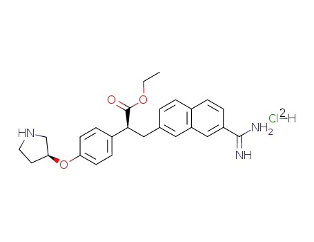 ethyl (2S)-3-(7-amidino-2-naphthyl)-2-<4-<(3S)-3-pyrrolidinyloxy>phenyl>propanoate dihydrochloride