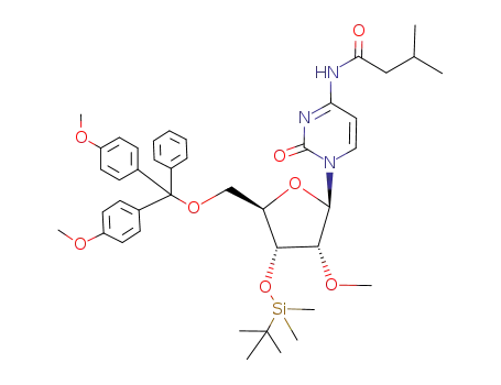 N-{1-[(2R,3R,4R,5R)-5-[Bis-(4-methoxy-phenyl)-phenyl-methoxymethyl]-4-(tert-butyl-dimethyl-silanyloxy)-3-methoxy-tetrahydro-furan-2-yl]-2-oxo-1,2-dihydro-pyrimidin-4-yl}-3-methyl-butyramide