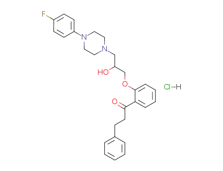 1-<2-<3-<4-(4-fluorophenyl)-1-piperazinyl>-2-hydroxypropoxy>phenyl>-3-phenyl-1-propanone hydrochloride