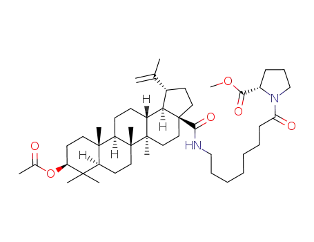 (S)-1-{8-[((1R,3aS,5aR,5bR,7aR,9S,11aR,11bR,13aR,13bR)-9-Acetoxy-1-isopropenyl-5a,5b,8,8,11a-pentamethyl-icosahydro-cyclopenta[a]chrysene-3a-carbonyl)-amino]-octanoyl}-pyrrolidine-2-carboxylic acid methyl ester