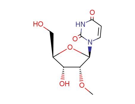2140-76-3,2'-O-Methyluridine,O(2)-Methyluridine;Uridine, 2-O-methyl-;1-[(2R,3R,4R,5R)-4-Hydroxy-5-(hydroxymethyl)-3-methoxy-oxolan-2-yl]pyrimidine-2,4-dione;
