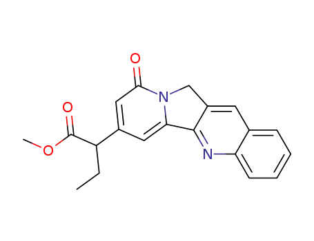 9,11-dihydro-α-ethyl-9-oxoindolizino<1,2-b>quinoline-7-acetic acid, methyl ester