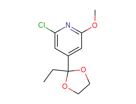 6-chloro-4-(2-ethyl-1,3-dioxolan-2-yl)-2-methoxypyridine