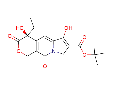1,1-dimethylethyl (S)-4-ethyl-3,4,8,10-tetrahydro-4,6-dihydroxy-3,10-dioxo-1H-pyrano[3,4 - f] indolidin-7-carboxylate
