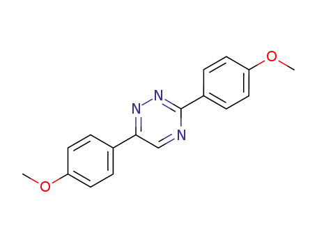 Molecular Structure of 64327-01-1 (1,2,4-Triazine, 3,6-bis(4-methoxyphenyl)-)