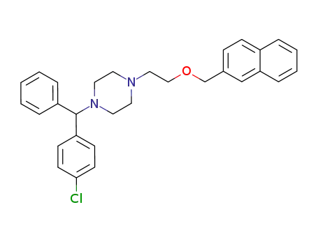 1-[(4-chloro-phenyl)-phenyl-methyl]-4-[2-(naphthalen-2-ylmethoxy)-ethyl]-piperazine