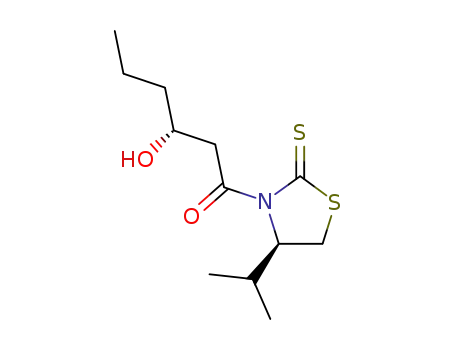 (R)-3-Hydroxy-1-((R)-4-isopropyl-2-thioxo-thiazolidin-3-yl)-hexan-1-one