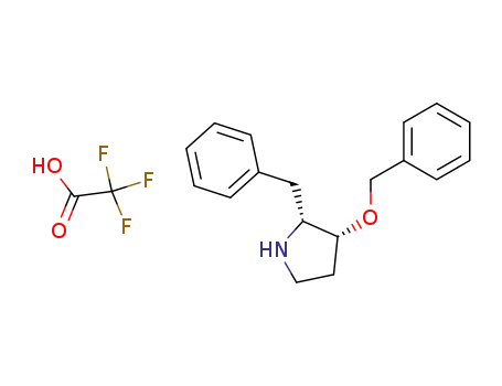 (2R,3R)-2-Benzyl-3-(benzyloxy)pyrrolidininium trifluoroacetate