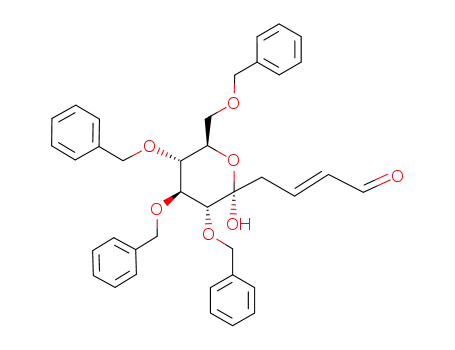 (E)-4-((2S,3R,4S,5R,6R)-3,4,5-Tris-benzyloxy-6-benzyloxymethyl-2-hydroxy-tetrahydro-pyran-2-yl)-but-2-enal