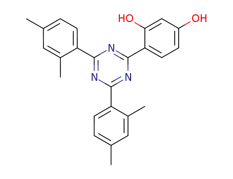 Molecular Structure of 1668-53-7 (3-Benzenediol, 4-[4,6-bis(2,4-dimethylphenyl)-1,3,5-triazin-2-yl]-1)