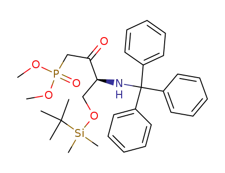 [4-(tert-butyldimethylsilanyloxy)-3-tritylamino-2-oxo-butyl]phosphonic acid dimethyl ester