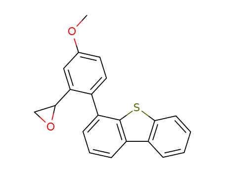 Molecular Structure of 485824-12-2 (Dibenzothiophene, 4-(4-methoxy-2-oxiranylphenyl)-)