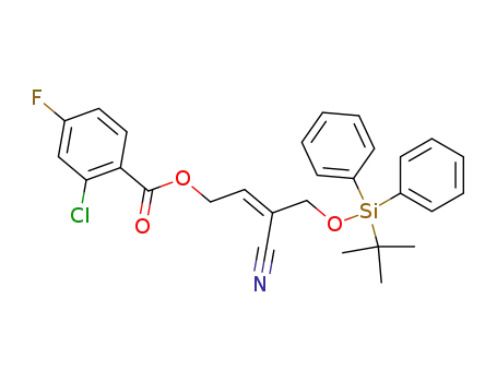 2-chloro-4-fluoro-benzoic acid 4-(tert-butyl-diphenyl-silanyloxy)-3-cyano-but-2-enyl ester
