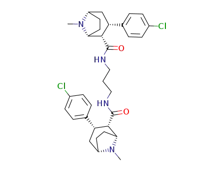 1,3-di-(3β-(p-chlorophenyl)tropane-2β-carboxamide)-propane