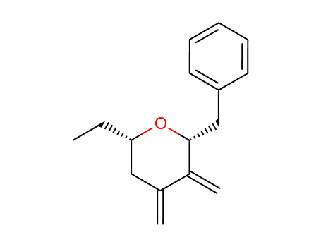 (2R,6S)-2-Benzyl-6-ethyl-3,4-dimethylene-tetrahydro-pyran
