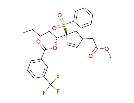 (1S*,4S*,1'R*)-1-[4-(methoxycarbonylmethyl)-1-(phenylsulfonyl)-cyclopent-2-enyl]pentyl 3-trifluoromethylbenzoate