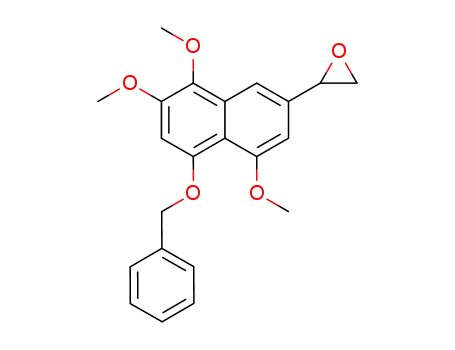 Molecular Structure of 828940-42-7 (Oxirane, [4,7,8-trimethoxy-5-(phenylmethoxy)-2-naphthalenyl]-)