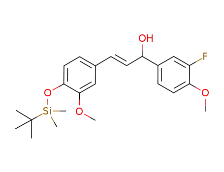 (2E)-3-[(4-tert-butyldimethylsiloxy)-3-methoxyphenyl]-1-(3-fluoro-4-methoxyphenyl)prop-2-en-1-ol