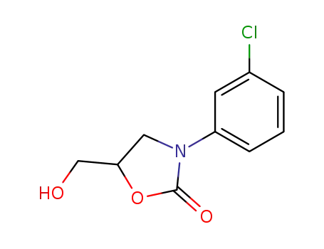 Molecular Structure of 42902-30-7 (3-(m-Chlorophenyl)-5-(hydroxymethyl)oxazolidin-2-one)