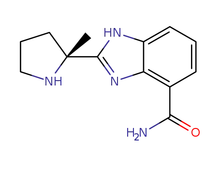 Molecular Structure of 912444-00-9 (2-[(2R)-2-Methylpyrrolidin-2-yl]-1H-benimidazole-4-
carboxamide)