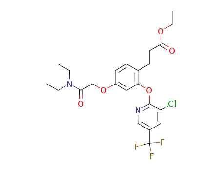 ethyl 3-(2-([3-chloro-5-(trifluoromethyl)pyridin-2-yl]oxy)-4-[2-(diethylamino)-2-oxoethoxy]phenyl)propanoate