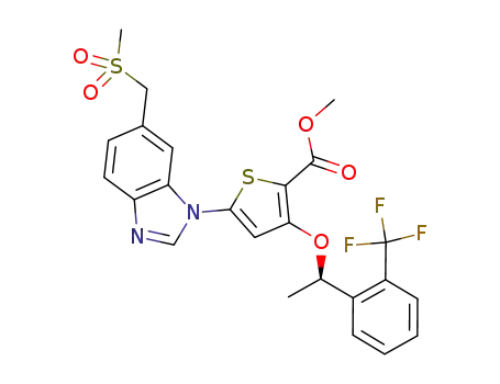 methyl 5-{6-[(methylsulfonyl)methyl]-1H-benzimidazol-1-yl}-3-({(1R)-1-[2-(trifluoromethyl)phenyl]ethyl}oxy)-2-thiophenecarboxylate