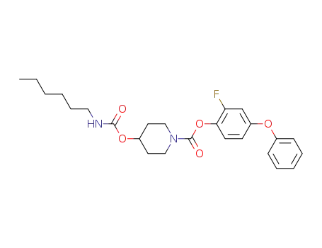 4-[[(Hexylamino)carbonyl]oxy]-1-piperidinecarboxylic acid 2-fluoro-4-phenoxyphenyl ester